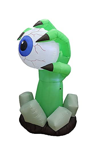 Halloween Party Decorations Bundle - Inflatable Monster Hand & Ghost Archway with LED Lights