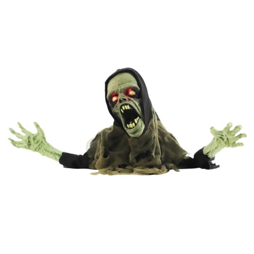 Halloween Animatronic Zombie Groundbreaker 21-In Touch-Activated with Lights & Sound - Indoor/Outdoor Decor