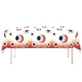 Halloween Bloodshot Eyeball Tablecloths - Disposable Party Cover, 2 Pack, 43x71in