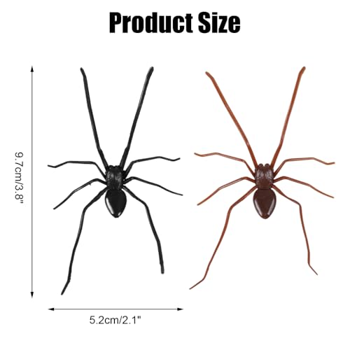 Spider Fridge Magnets Set - Realistic Black & Brown 2/4/6 PCS Halloween Decor