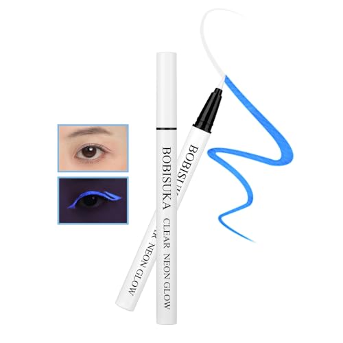 UV Neon Glow Eyeliner Pen - Waterproof Smudge-Proof White Eye Makeup for Rave & Parties
