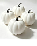 White Foam Pumpkins Set of 4 - 6 Inch Artificial Fall Decor for Crafts & Centerpieces (Variation of THIS listing)