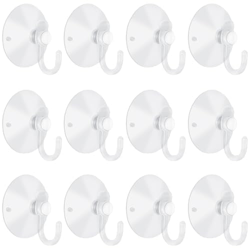200 Pieces Small Clear Suction Hooks with 1.2 Inch Hooks for Glass Windows Walls Party Decorations - Variation of 200