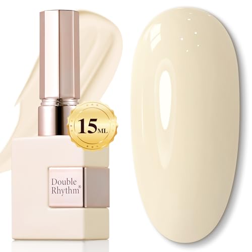 Double Rhythm 15ML Gel Nail Polish - Cream Beige, Same Color, Soak Off, Manicure & DIY