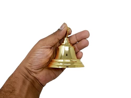 Indian Brass Bell Jingle Bell for Home Decor & Christmas Crafts - Pack of 1