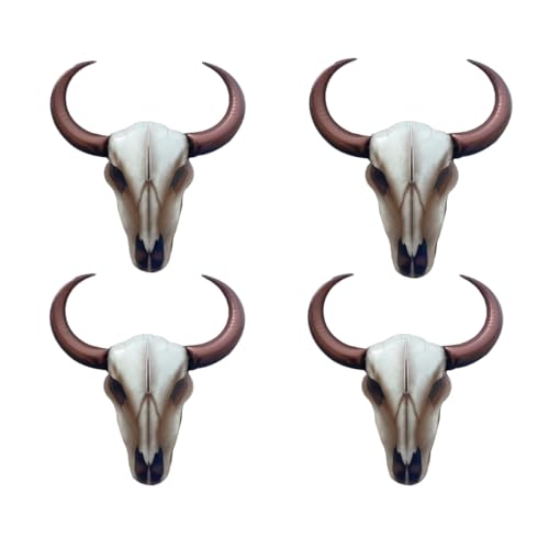 4PCS Western Long Horn Cow Balloon Set - Wild West Cowboy Party Decorations