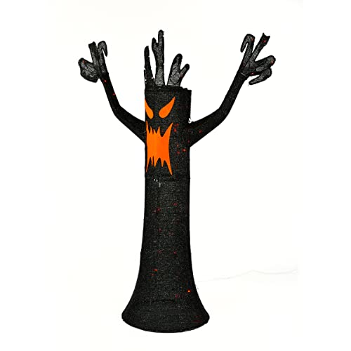 Halloween Spooky Tree Lawn Decoration with LED Lights, 4 Feet