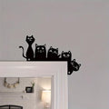 Cats Metal Wall Decor Door Frame - Indoor Outdoor Cat Lover Gift