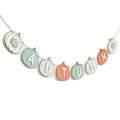 Rustic Wooden Autumn Pumpkin Banner - Fall Garland for Fireplace & Thanksgiving Decor