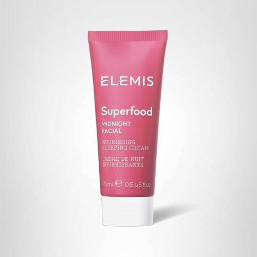 ELEMIS Superfood Midnight Facial 15ml, Travel Size, Moisturizer Face Cream, Hydrating Face Moisturizer for Dry Skin, Firming Facial Cream, Camu Camu & Vitamin C Cream