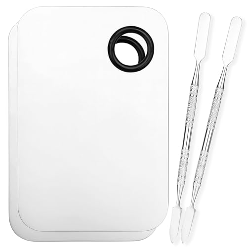 Stainless Steel Makeup Mixing Palette with Spatula for Foundation Eyeshadow Lipstick