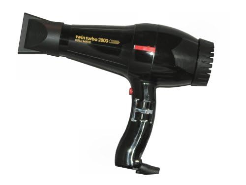 Turbo Power Twinturbo 2800 Hair Dryer - Coldmatic Technology, Sleek Black Design, 1 Count