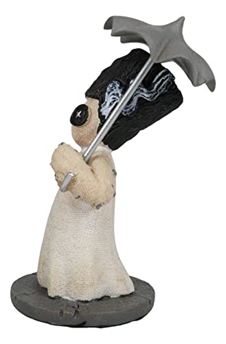 Mrs Frankenstein Carrying Umbrella Halloween Monster Figurine - Day of The Dead Voodoo Mythical Creature