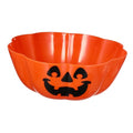 Halloween Pumpkin Lantern Fruit Bowl - Orange Decorative Salad Dish