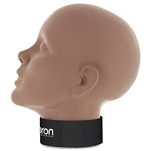 Beige Mehron Makeup Practice Head for Students - Professional Vinyl Mannequin