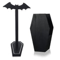 Gothic Bat Paper Towel Holder Black Wood Kitchen Decor