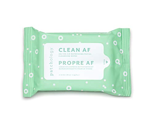 Patchology Clean AF Face Cleansing Wipes 15 Count - On-The-Go Makeup Remover