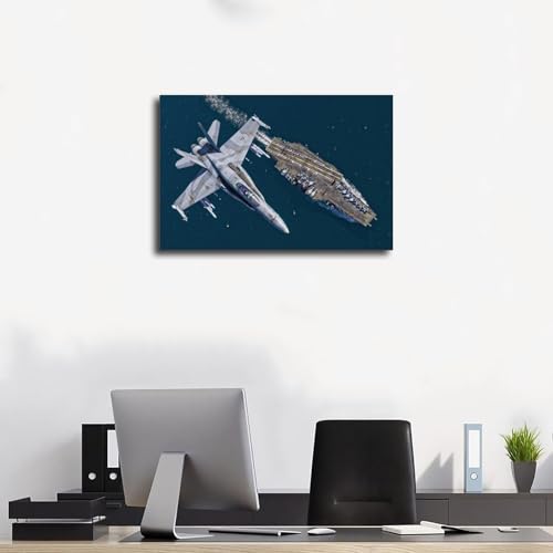 Unframed FA-18C Hornet Jet Fighter Wall Art Poster 24x16 Inches Canvas Print