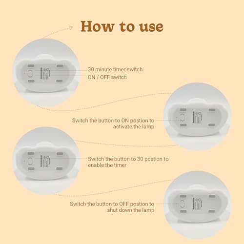 Kids Night Light Squishy Duck Lamp with 3-Level Dimming & Timer