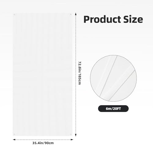 Personalized Door Banner with Logo Text - White Solid No Design Custom Door Cover