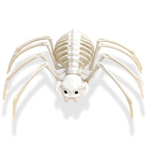Halloween Skeleton Spider Prop - Realistic Plastic Skeleton Creature for Spooky Decor