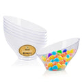 6 Pack Clear Plastic Serving Bowls - 20 Oz Angled Candy & Dessert Bowls, Heavy Duty Disposable for Parties & Weddings - Medium