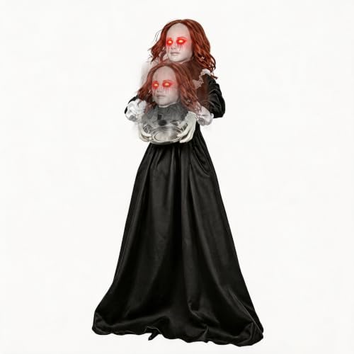 Halloween Animatronic Standing Maid Decoration - 5.3FT Outdoor Haunted Prop