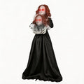 Halloween Animatronic Standing Maid Decoration - 5.3FT Outdoor Haunted Prop