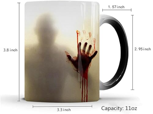 Zombie Heat Sensitive Coffee Mug - Halloween Horror Ceramic Cup with Variation