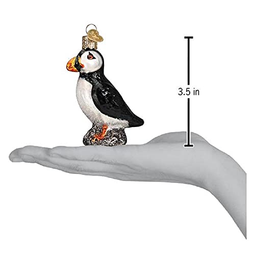 Old World Christmas Puffin Glass Ornament - Handcrafted Seaside Holiday Decoration