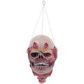 Realistic Hanging Severed Zombie Head Prop for Halloween Decorations