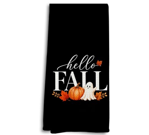 Fall Ghost Kitchen Dish Towels - 16x24 Inches Halloween Decor - Variation of Fall-9 / 1