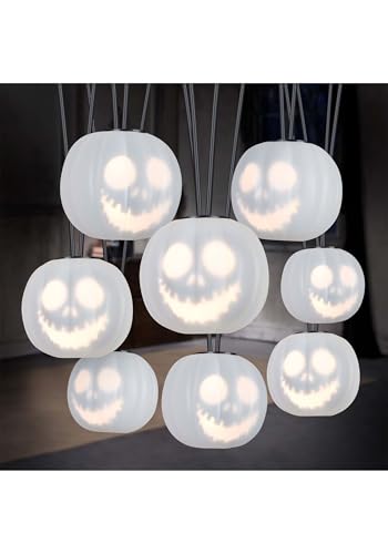 Jack Skellington String Lights - 8-Light Halloween Decor, Battery Operated