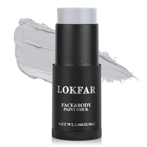 Light Gray Face Paint Stick - Cream-Based Body Makeup for Halloween & Cosplay - 1.06 Oz