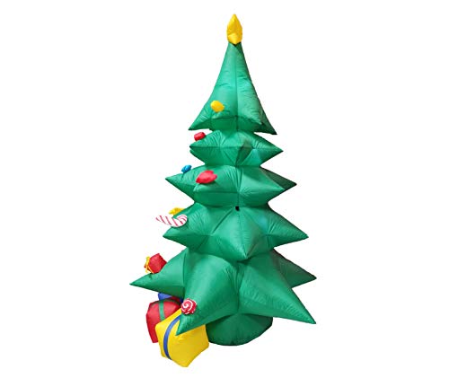 8 FT Tall Inflatable Christmas Tree with LED Lights, Multicolor Gift Boxes & Star