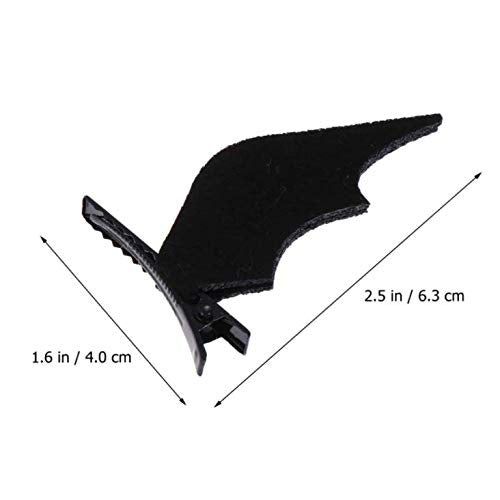 Black Bat Wings Hair Clips - Halloween Devil Wing Hair Barrettes for Cosplay