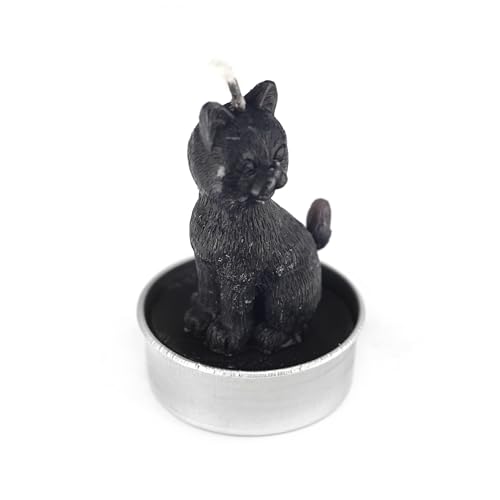 Black Cat Tealight Candles Set of 12 - Home Decor Halloween Party Ornaments