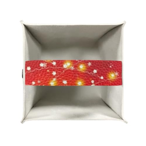 Christmas Reindeer Tissue Box Cover Square Red Home Decoration Accessory - 5x5
