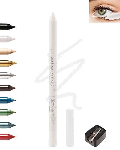 White Waterproof Waterline Eyeliner Pencil - Matte Cream, Pack of 1