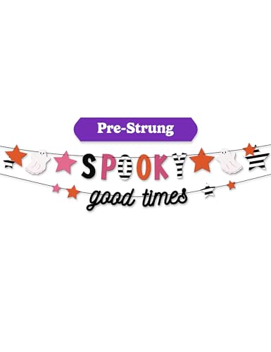 Halloween Ghost Banner - 41 Inch Pre-Strung Spooky Party Decorations