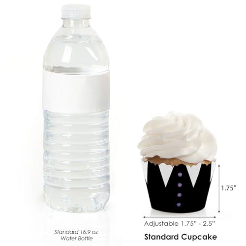 Halloween Goth Girl Cupcake Wrappers Set of 12 - Adjustable Black and Purple Decorations