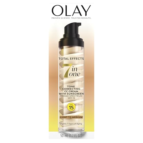 Olay Total Effects Tone Correcting Face Moisturizer with Sunscreen SPF 15, Light to Medium 1.7 Ounces