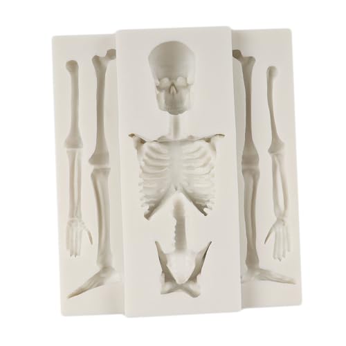 Skull Skeleton Fondant Mold Halloween Cake Decorating Silicone Mold - Style A