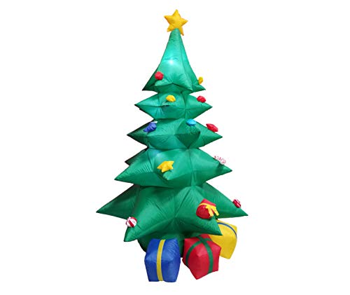 8 FT Tall Inflatable Christmas Tree with LED Lights, Multicolor Gift Boxes & Star