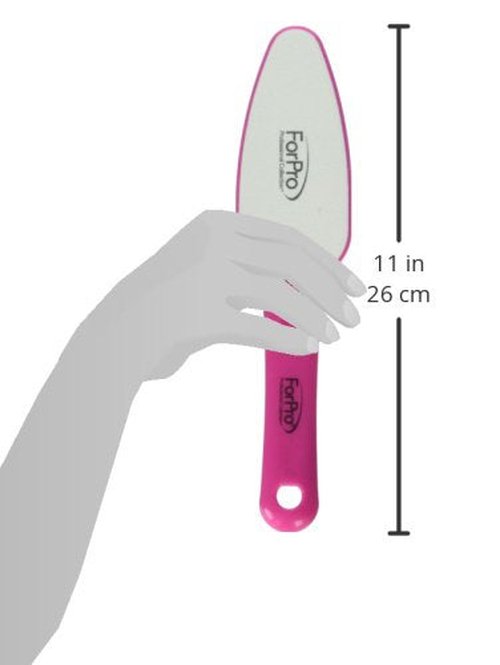 ForPro Professional Collection Amazing Pedi System Kit, Pink, 80/120 Grit, Double-Sided Professional Quality Pedicure File for Heels, Includes Six Refill Strips, 10” L (Pack of 2)