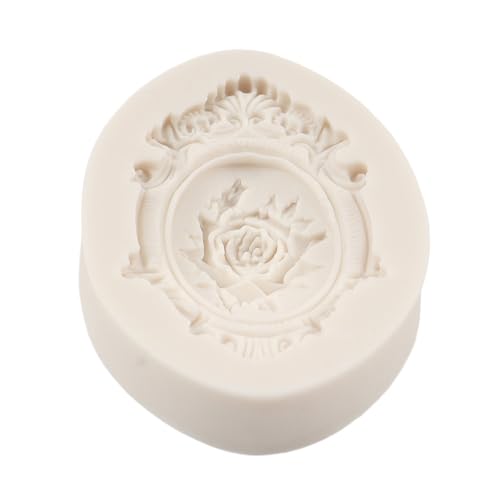 Cameo Picture Frame Silicone Mold Rose Flower Fondant Cake Decorating - Style A