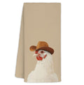 Cowboy Chicken Kitchen Towel - Western Chicken Decor Hand Towel for Kitchen & Bathroom - 16x24 Inches - Rustic Farmhouse Style