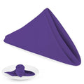 PLOYMONO Purple Cloth Napkins - 8 Pack 17x17 Inches Reusable Polyester