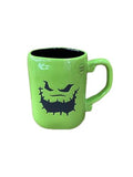 Rae Dunn Halloween Ceramic Coffee Mug - Oogie Boogie Bright Green Variation