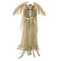 66-Inch Animated Reaper with Wings - Life-Size Halloween Animatronic for Indoor Outdoor Decor